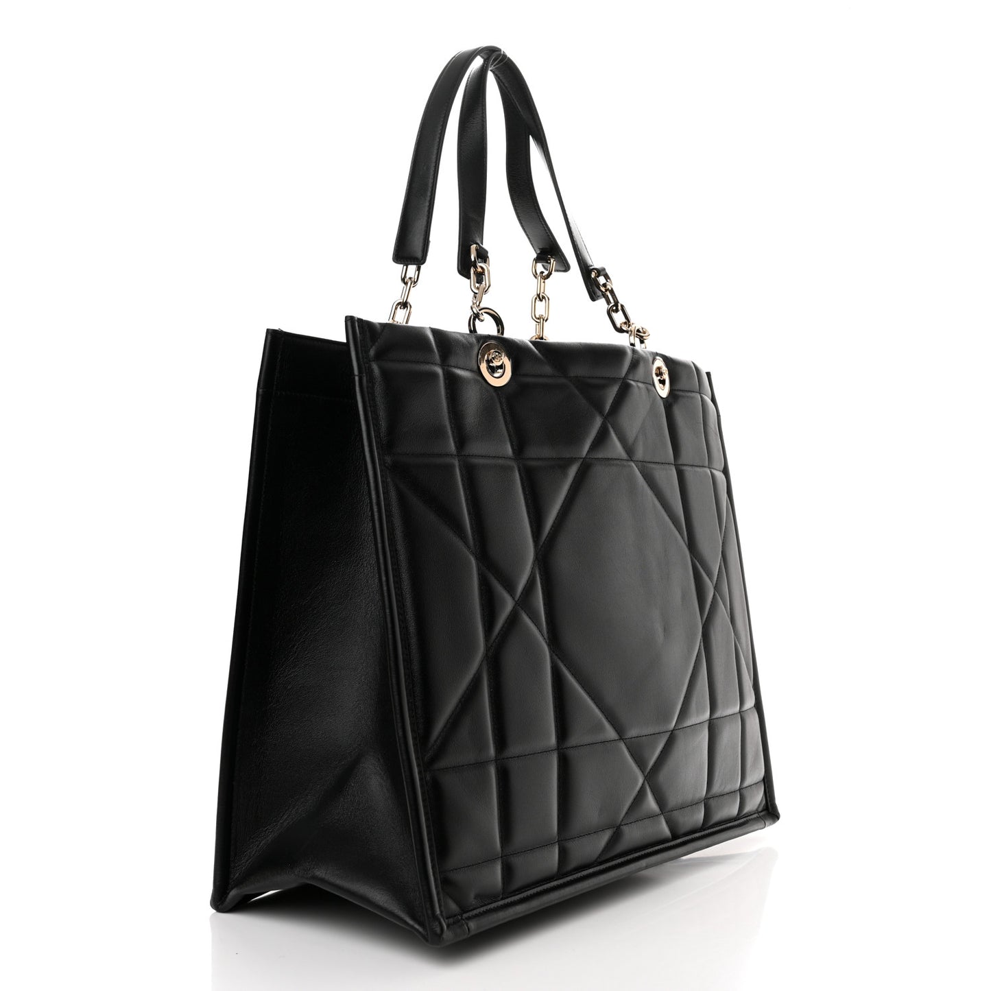 Calfskin Archicannage Medium Essential Tote Black