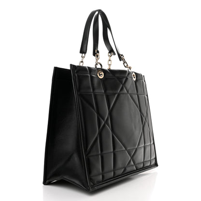 Christian Dior Calfskin Archicannage Medium Essential Tote Black 3 of 12