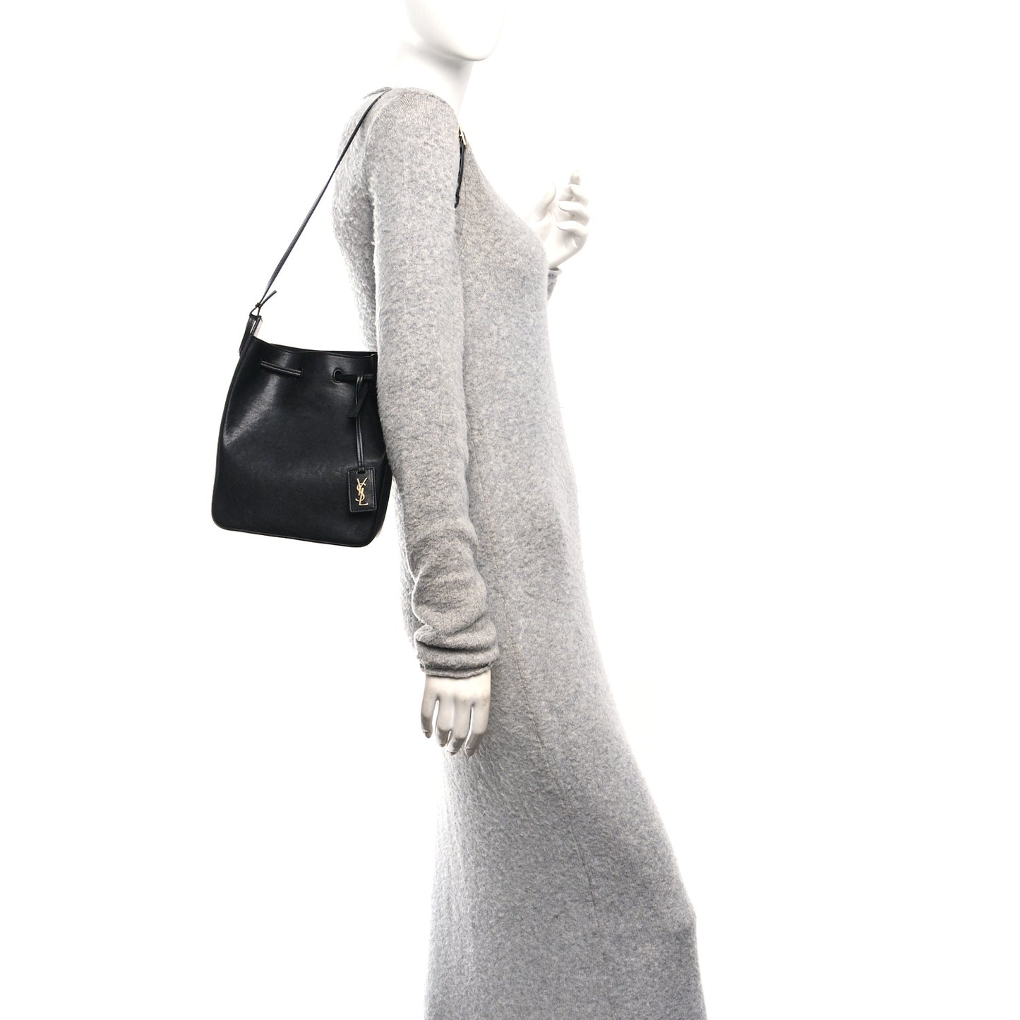 Calfskin Small Bucket Bag Black
