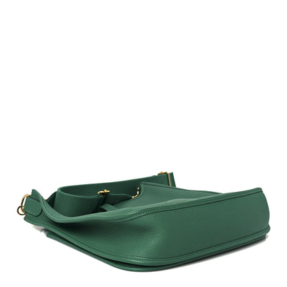Hermes Taurillon Clemence EVELYNE III PM Malachite 4 of 11