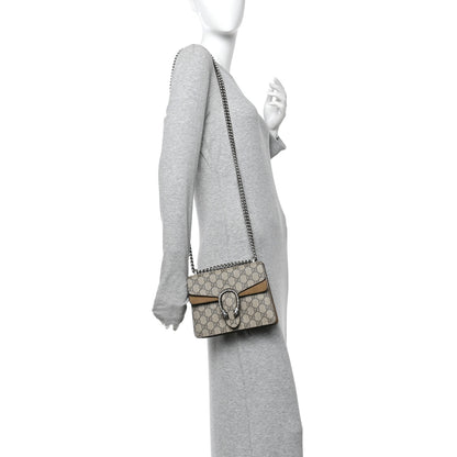 Gucci GG Supreme Monogram Mini Dionysus Shoulder Bag Taupe 2 of 12