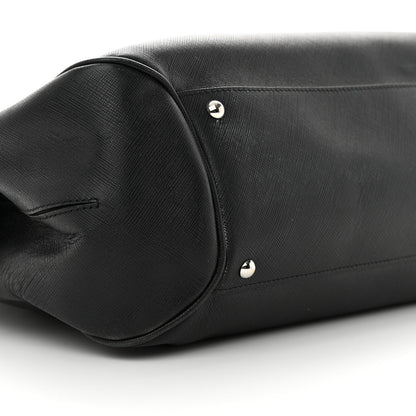 Salvatore Ferragamo Saffiano Top Handle Bag Black 8 of 12