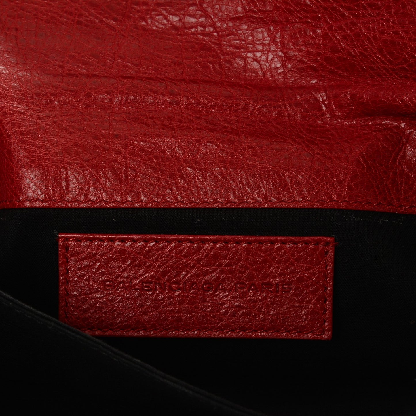 Agneau Classic Hardware Envelope Clutch Rouge Coquelicot