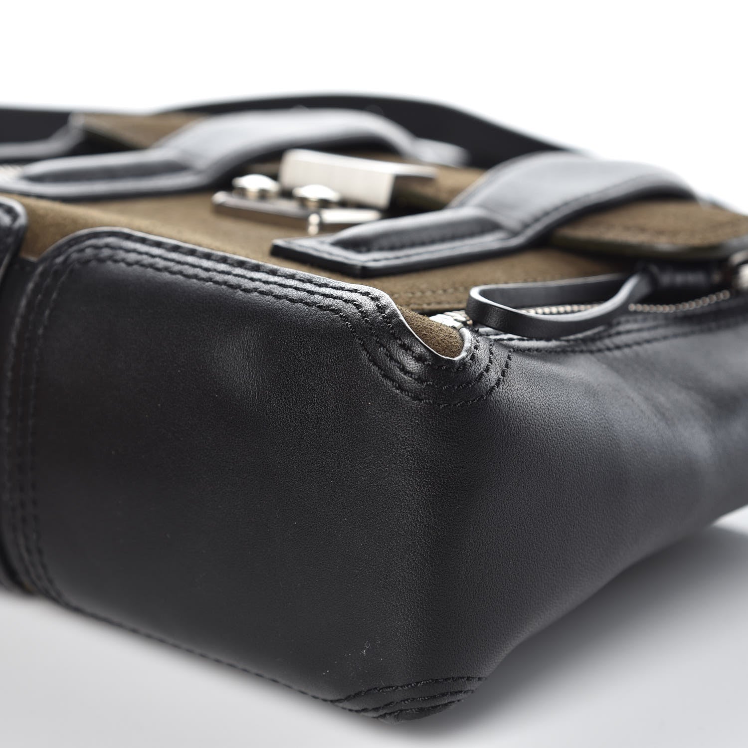 3.1 Phillip Lim 3.1 Suede Calfskin Mini Pashli Satchel Dark Moss 10 of 13