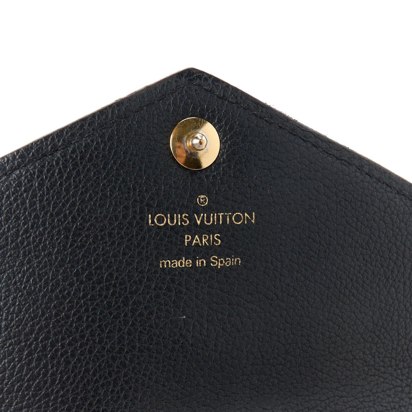 Calfskin Double V Wallet Black