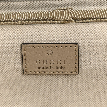 Gucci GG Supreme Monogram Textured Dollar Calfskin Web Small Savoy Cabin Trolley Beige Mystic White Oatmeal 6 of 9