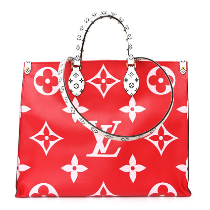 Louis Vuitton Monogram Giant Onthego GM Rouge Rose 1 of 11