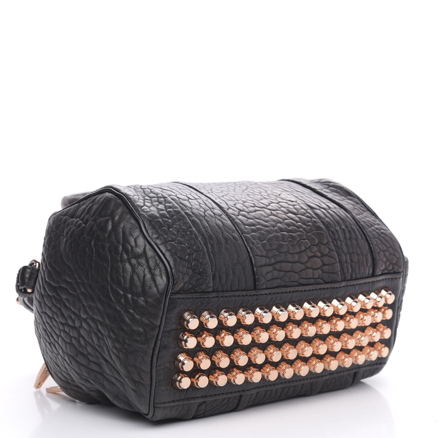 Alexander Wang Pebbled Lambskin Rockie Black Rose Gold Hardware 5 of 16