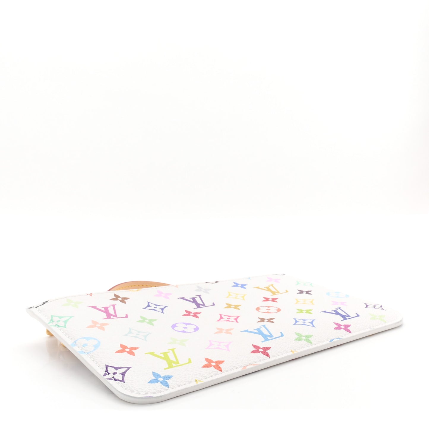 LV X TM Monogram Multicolor Neverfull Pochette White