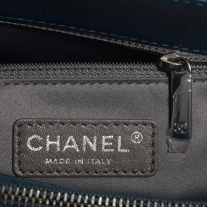 Chanel Caviar Grand Shopping Tote GST Dark Blue 5 of 6