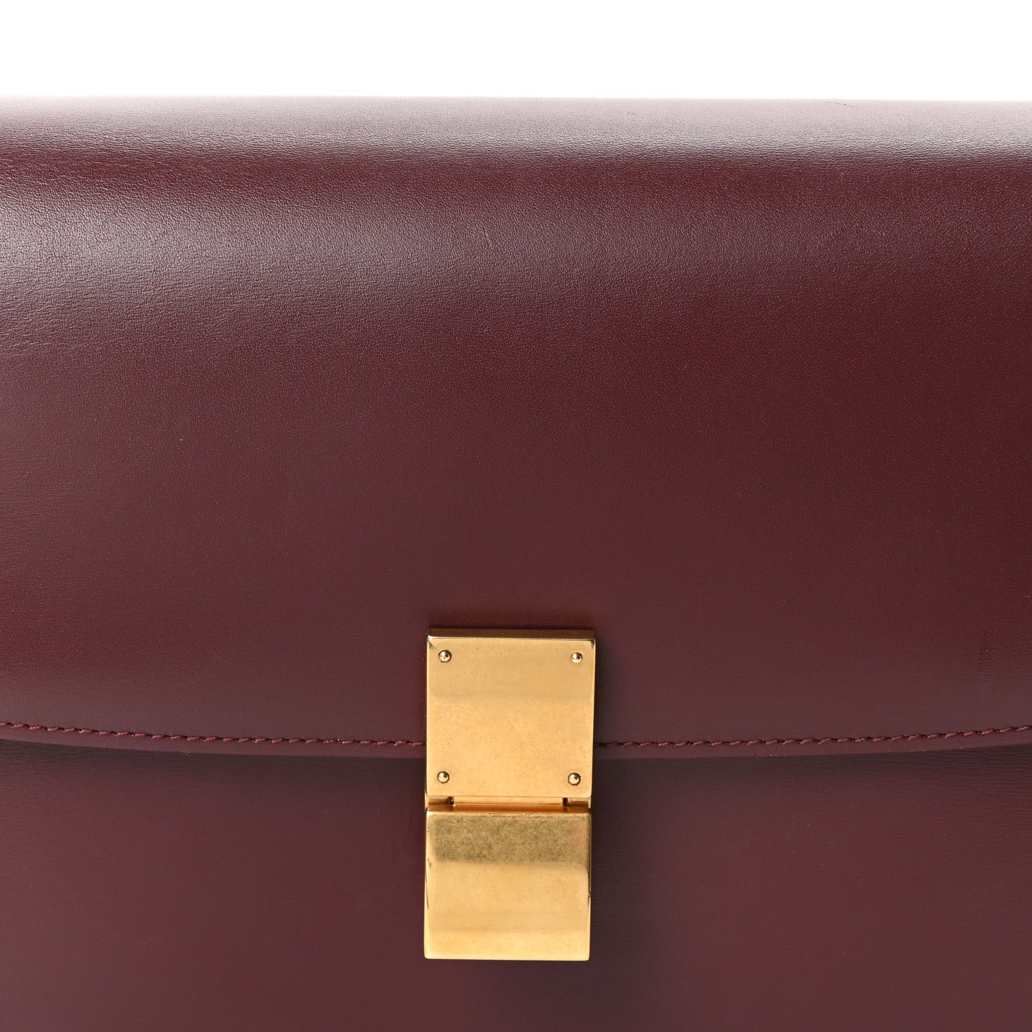 Celine Box Calfskin Medium Classic Box Flap Bag Burgundy 9 of 11