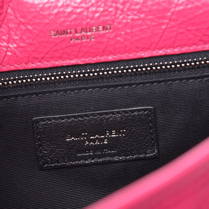 Saint Laurent Crinkled Calfskin Matelasse Monogram Medium Niki Chain Satchel Freesia 8 of 9