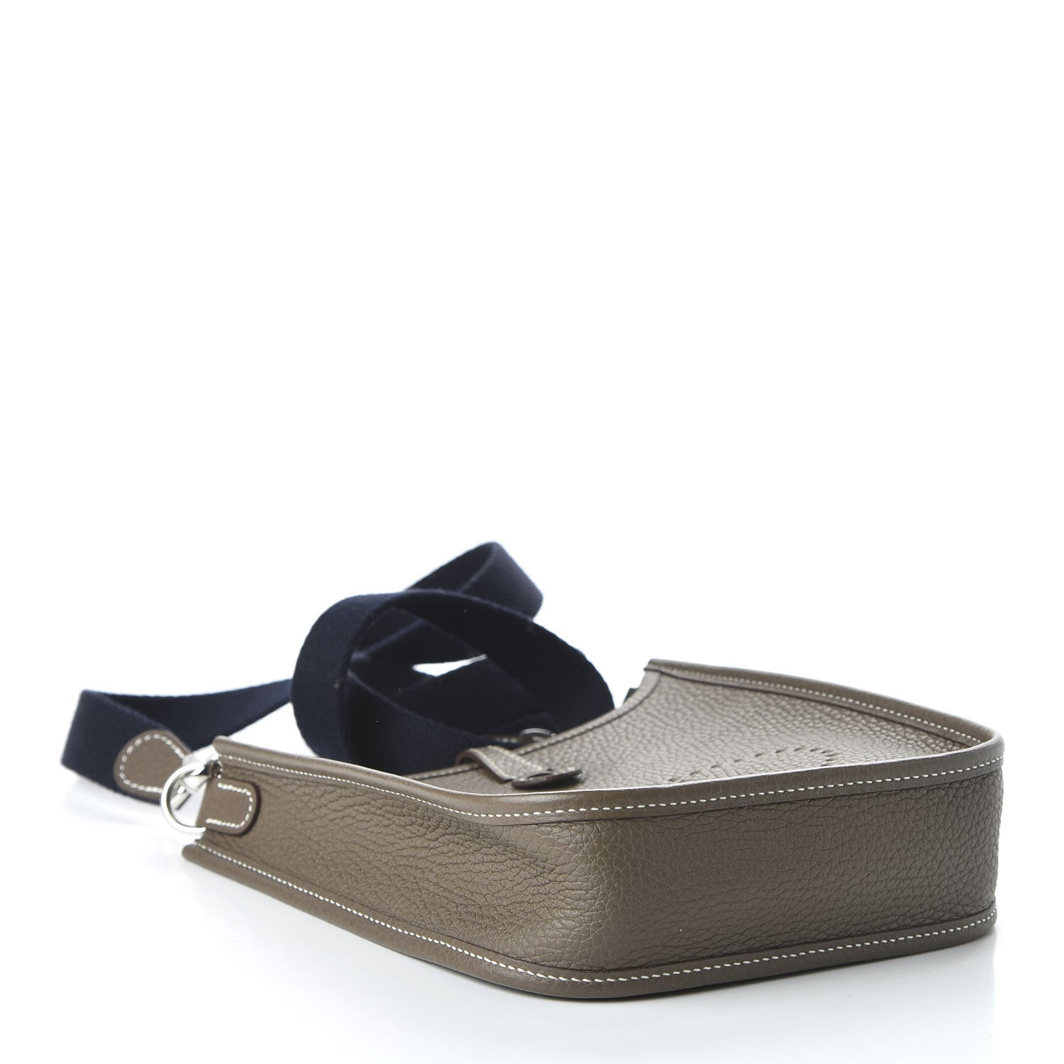 Hermes Taurillon Clemence Amazone Evelyne TPM Etoupe Bleu Indigo 4 of 10