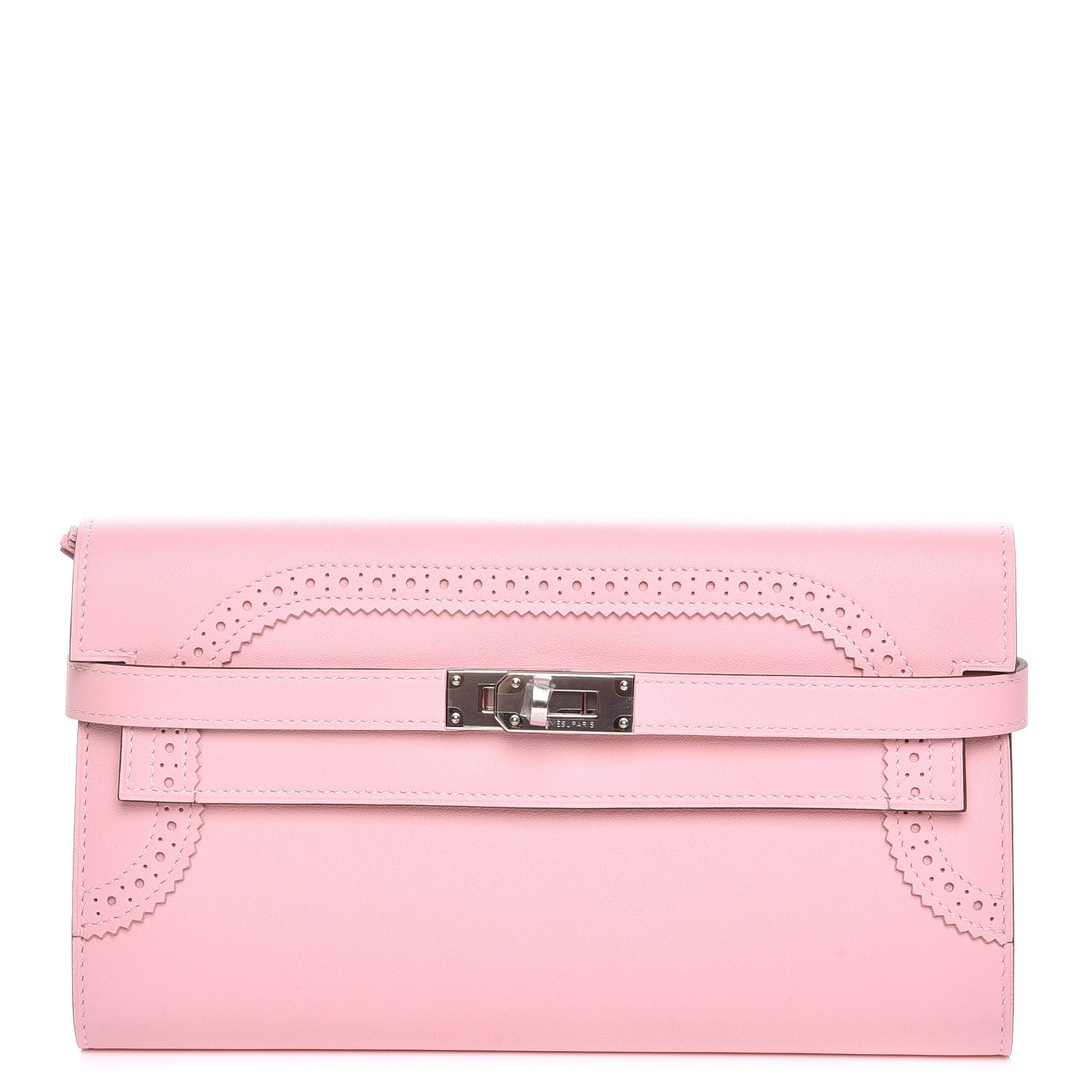 Hermes Swift Ghillies Kelly Longue Wallet Rose Sakura 1 of 8