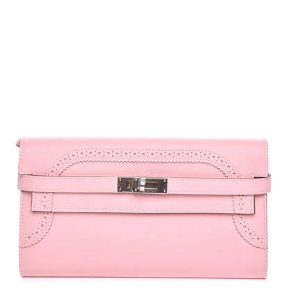 Hermes Swift Ghillies Kelly Longue Wallet Rose Sakura 1 of 8
