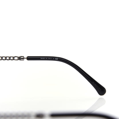 Chanel Square Removable Chain Pearl Sunglasses 4244 Black 6 of 7