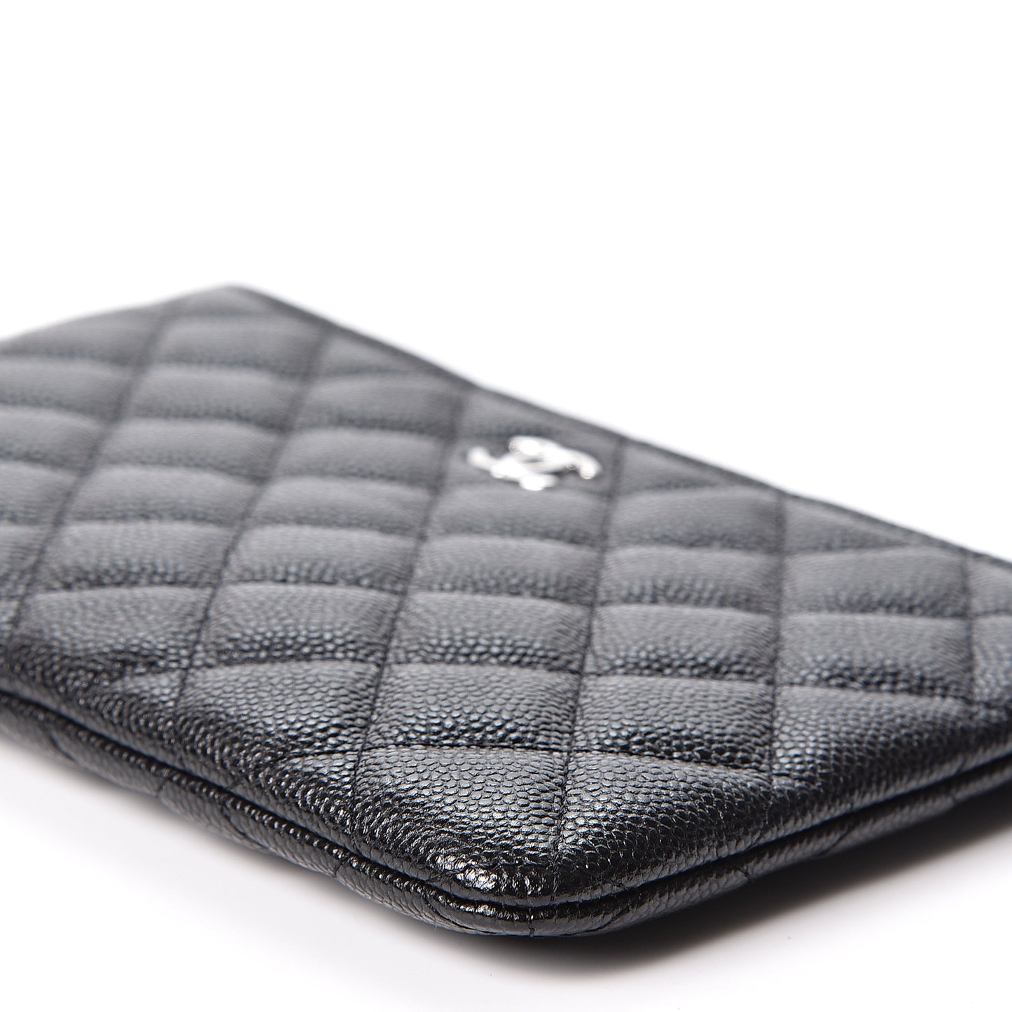 Caviar Quilted Small Pouch Black