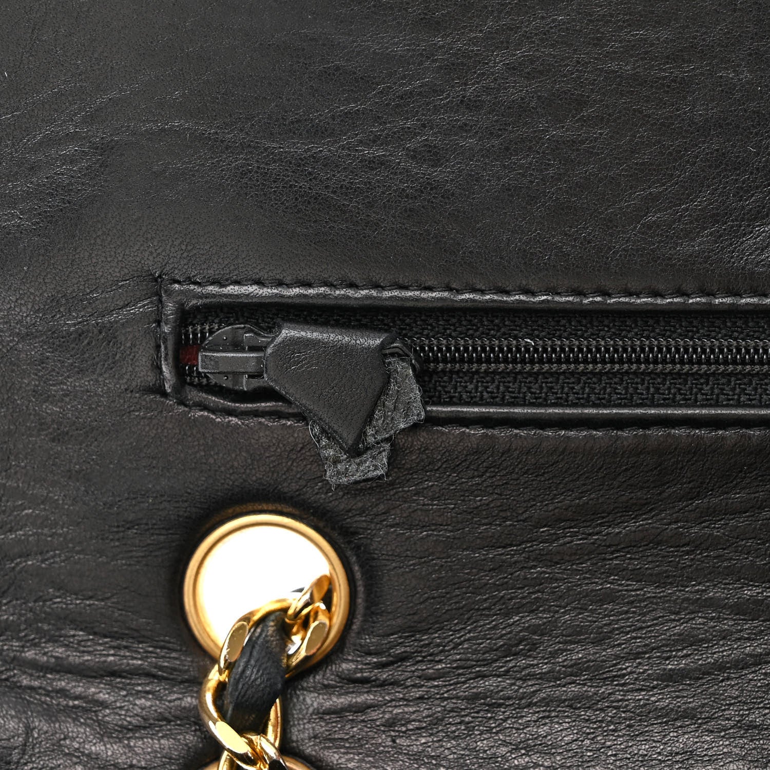 Chanel Lambskin Quilted Medium Double Flap Black 14 of 15