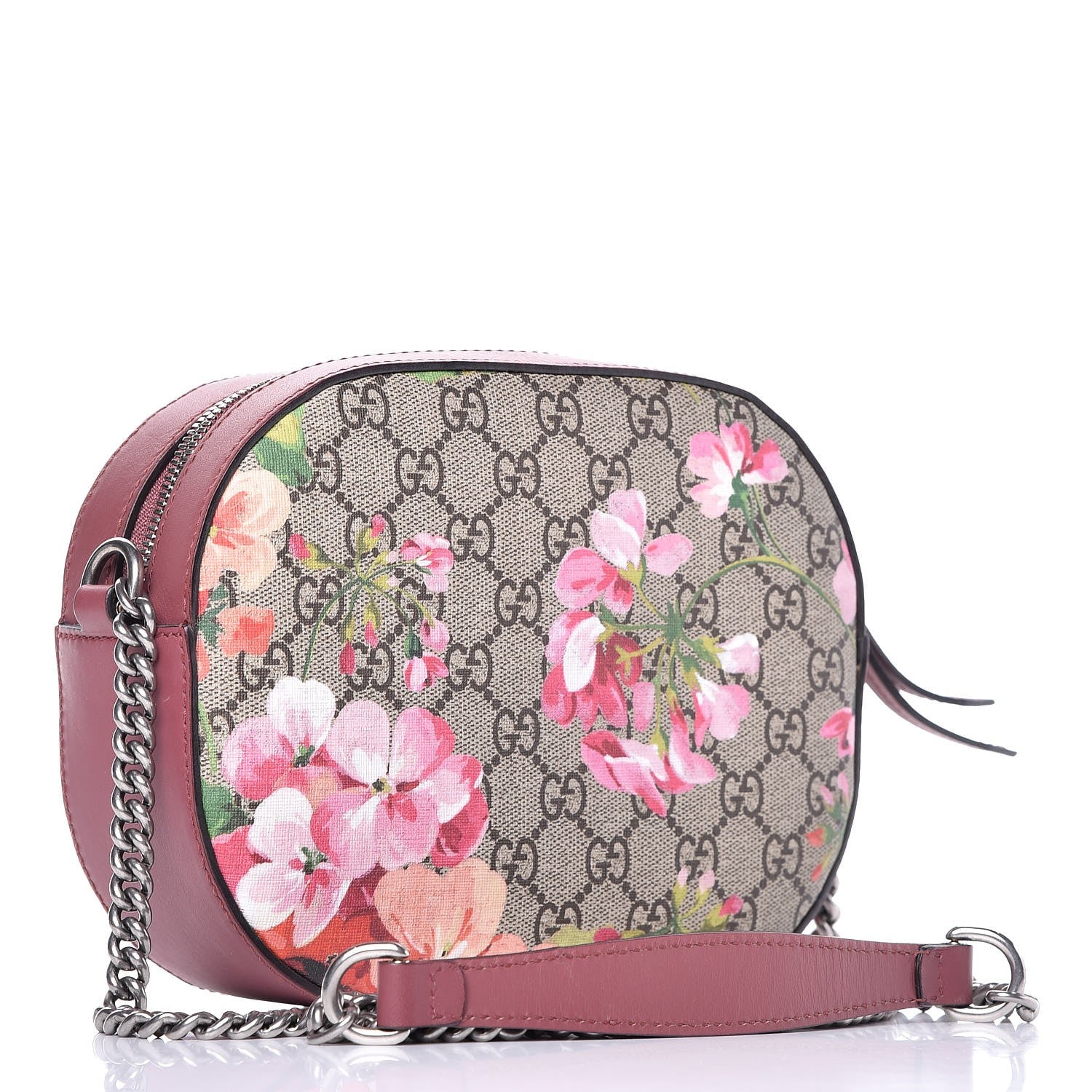 Gucci GG Supreme Monogram Blooms Mini Chain Shoulder Bag Beige Multicolor Dry Rose 3 of 8