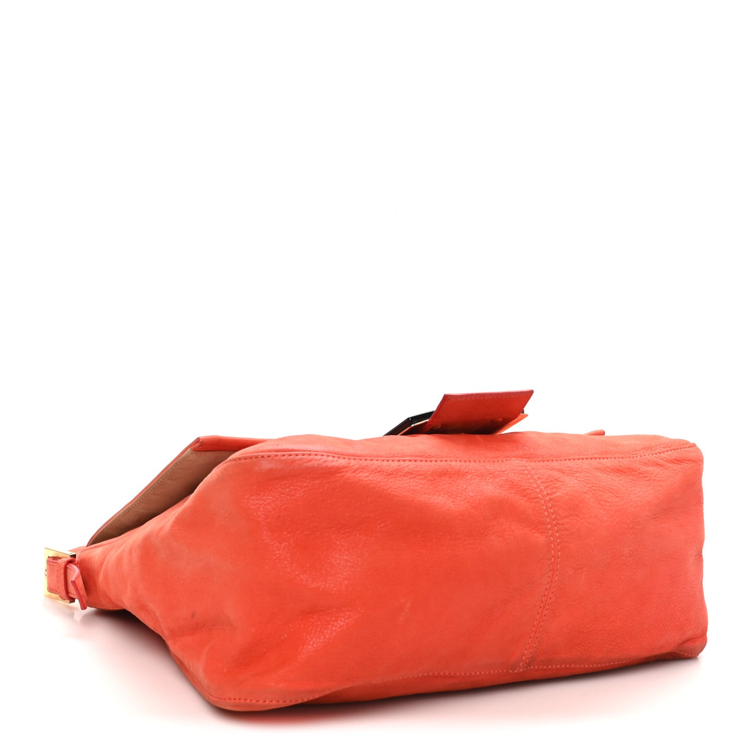 Fendi Nubuck Big Forever Mama Baguette Orange 4 of 11