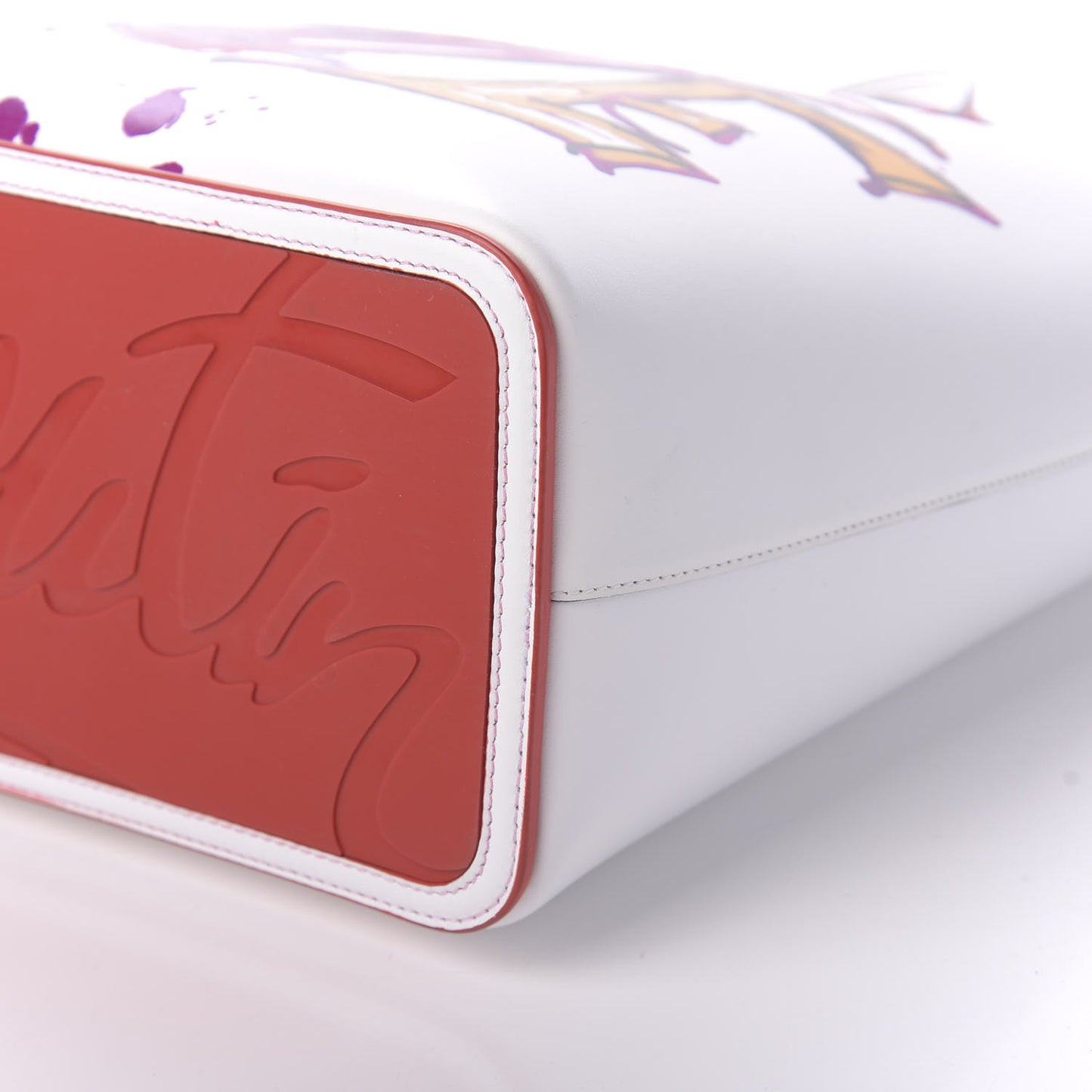 Calfskin In Love East West Cabata Tote White Multicolor