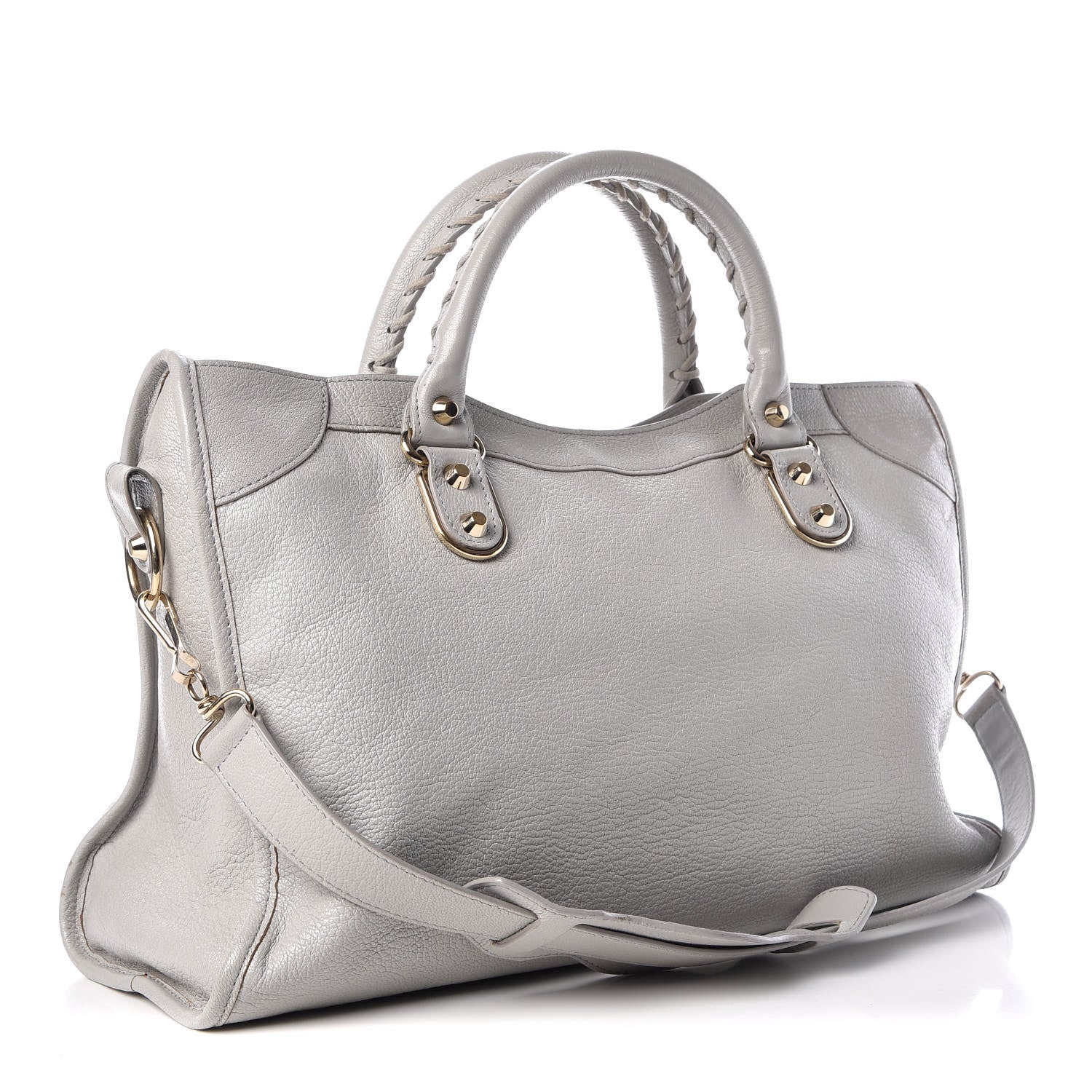 Balenciaga Chevre Gold Metallic Edge Hardware City Gris Perle 3 of 15