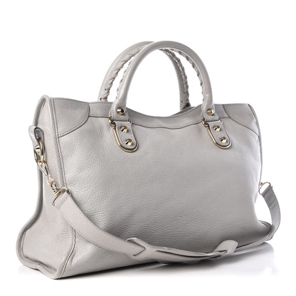 Balenciaga Chevre Gold Metallic Edge Hardware City Gris Perle 3 of 15