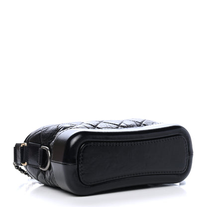 Chanel Aged Calfskin Quilted Small Gabrielle Hobo Black 3 of 4