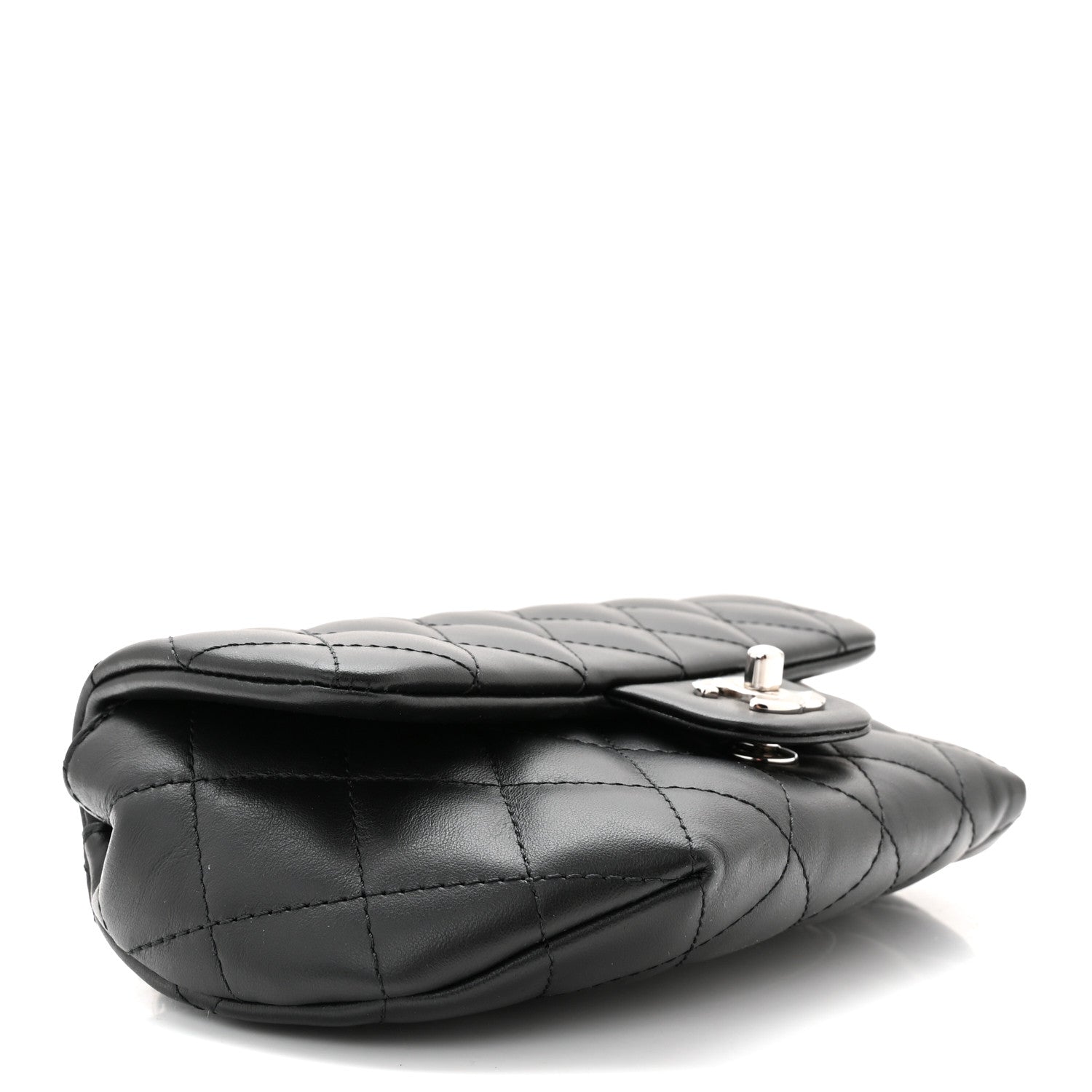 Chanel Calfskin Quilted CC Uniform Flap Belt Bag Black 4 of 11