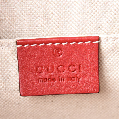 Gucci Moon Calfskin Web Large Dionysus Bamboo Top Handle Bag Hibiscus Red 9 of 10