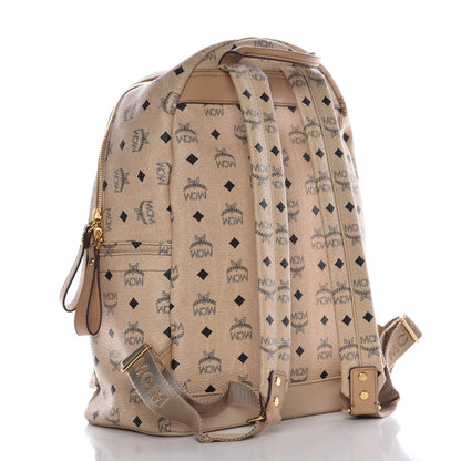 MCM Visetos Medium Studded Stark Backpack Beige 3 of 14