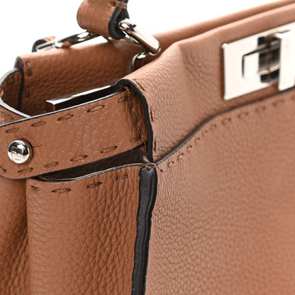 Fendi Cuoio Romano Selleria Bi-Color Medium Peekaboo Iconic Satchel Mou Deserto 13 of 13