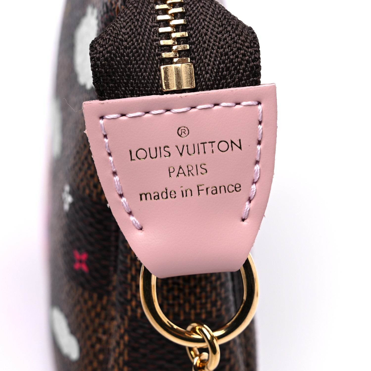 Louis Vuitton Damier Ebene 2020 Christmas Animation Big Wheel Mini Pochette Accessories Rose Ballerine 6 of 9