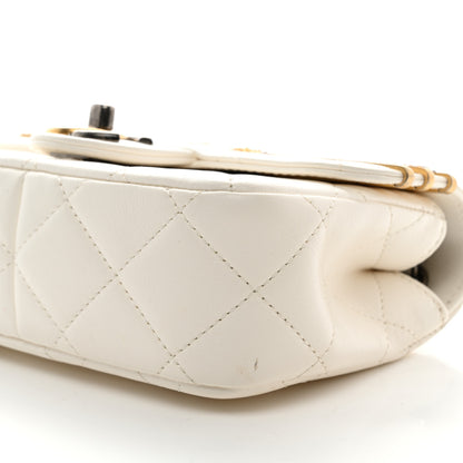 Chanel Lambskin Quilted Mini Coco Clips Flap White 10 of 11