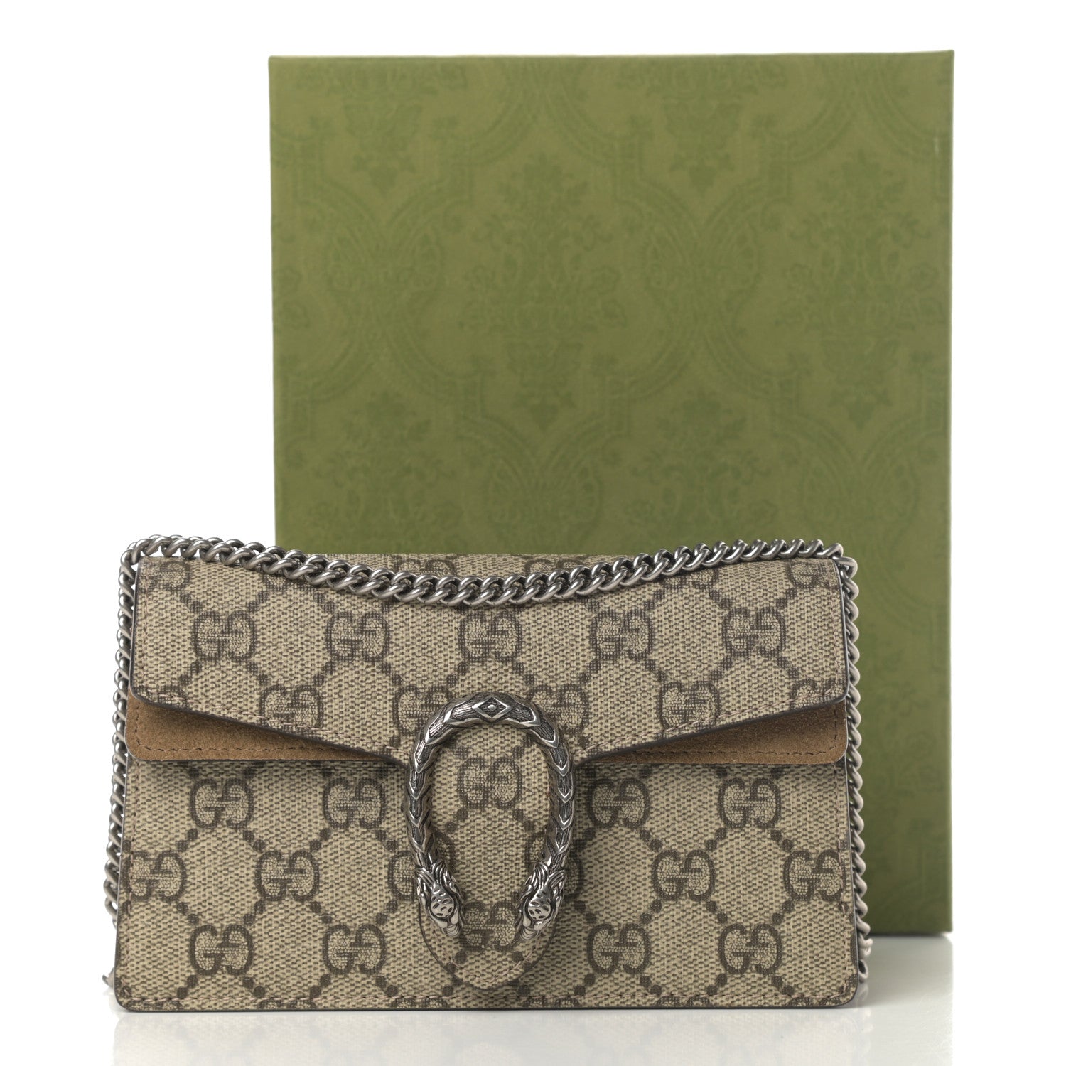 Gucci GG Supreme Monogram Super Mini Dionysus Shoulder Bag Taupe 11 of 11