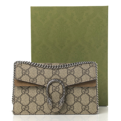 Gucci GG Supreme Monogram Super Mini Dionysus Shoulder Bag Taupe 11 of 11