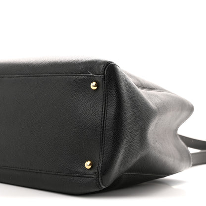 Chanel Calfskin Cerf Executive Shopper Tote Black 11 of 12