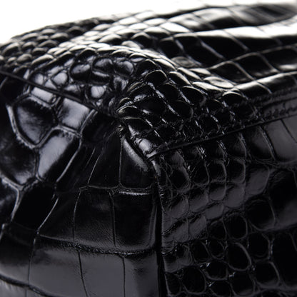 Givenchy Calfskin Crocodile Embossed Small Pandora Black 12 of 13