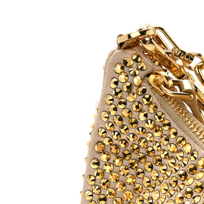 Prada Satin Crystal Re-Edition 2005 Shoulder Bag Platino 14 of 14