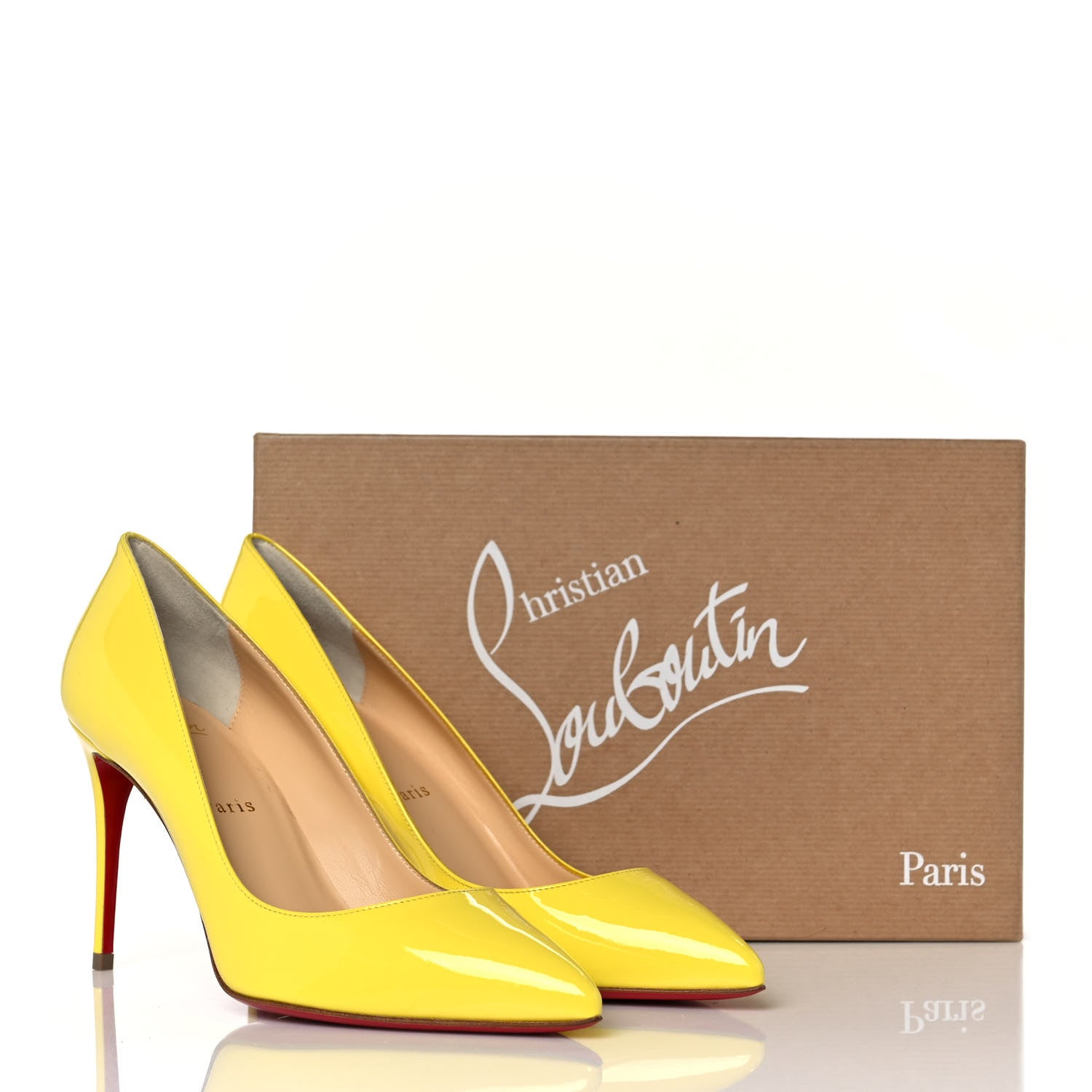 Christian Louboutin Patent Pigalle 85 Pumps 39 Citronade 8 of 8