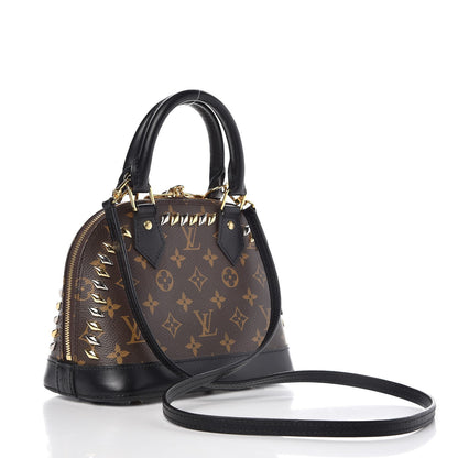 Louis Vuitton Monogram Macassar Studded Alma BB 3 of 7