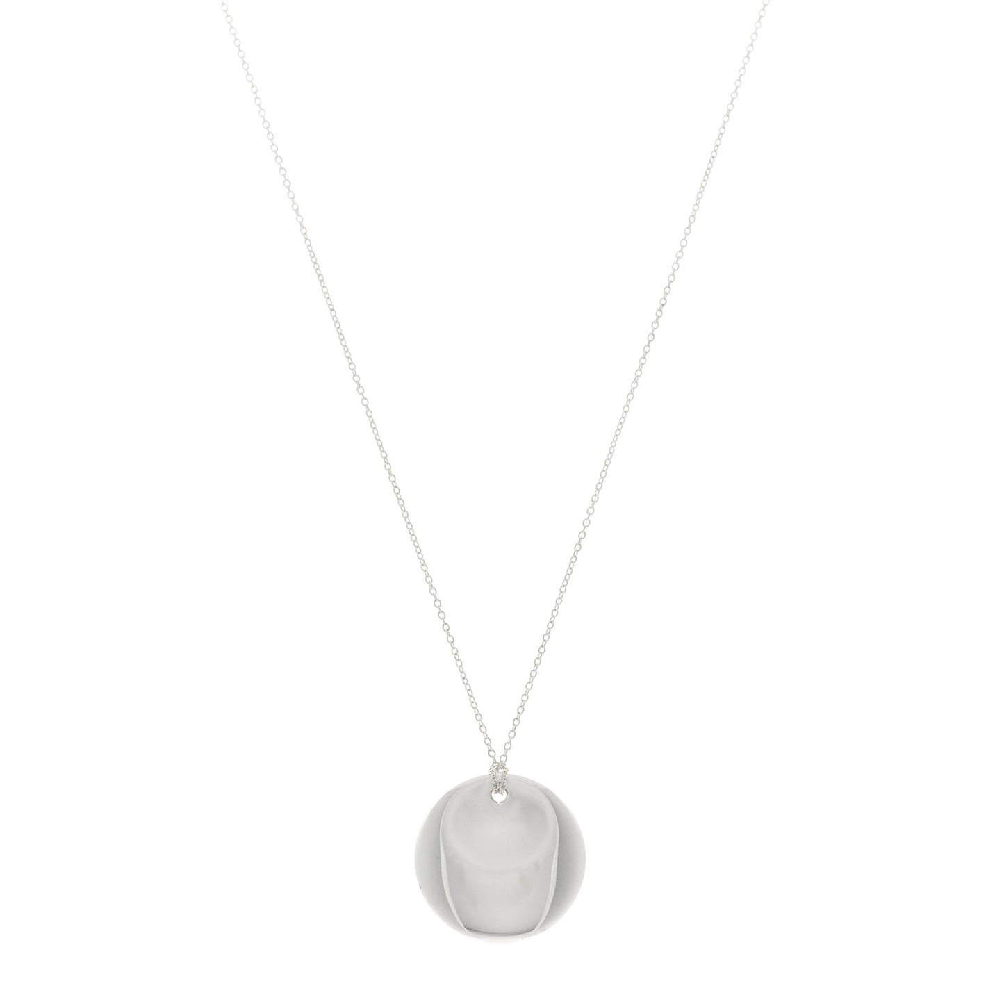 Sterling Silver Elsa Peretti Round Disc Pendant Necklace