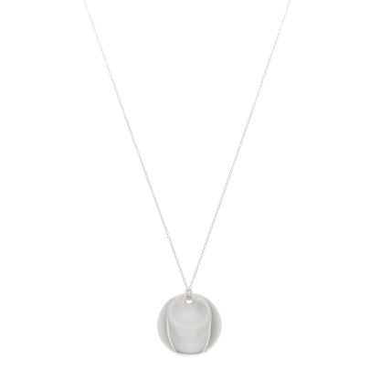 Tiffany Sterling Silver Elsa Peretti Round Disc Pendant Necklace 1 of 6