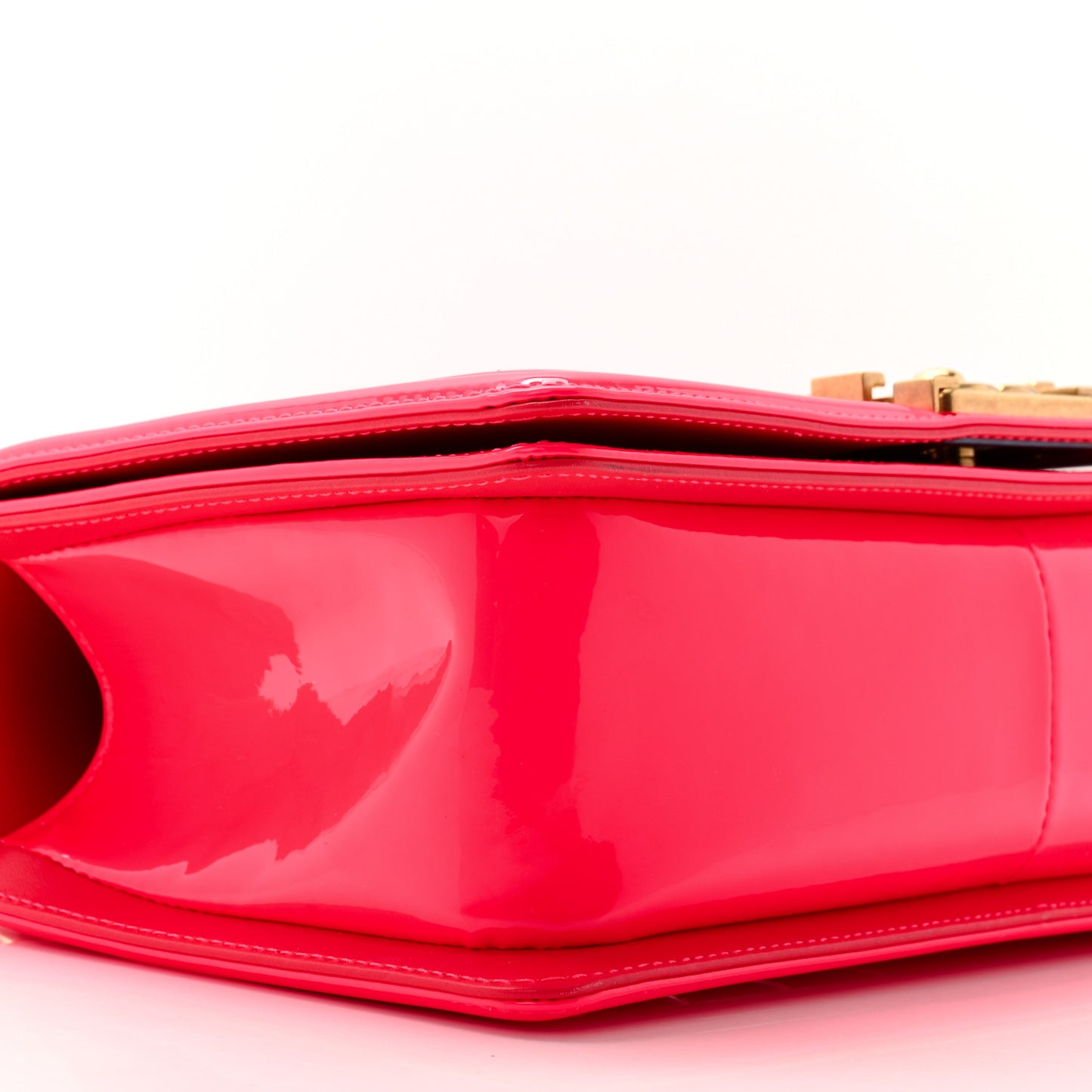 Patent Quilted Medium Boy Flap Pink