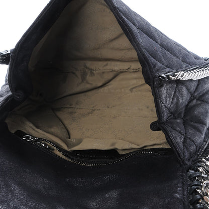 Stella McCartney Shaggy Deer Quilted Falabella Shoulder Bag Black 5 of 6