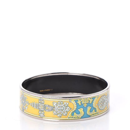 Hermes Enamel Printed Wide Birds Bracelet 65 3 of 5