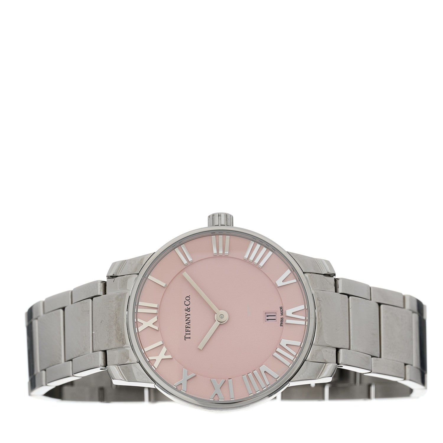 Tiffany Stainless Steel 29mm Atlas 2-Hand Quartz Watch Pink 2 of 5
