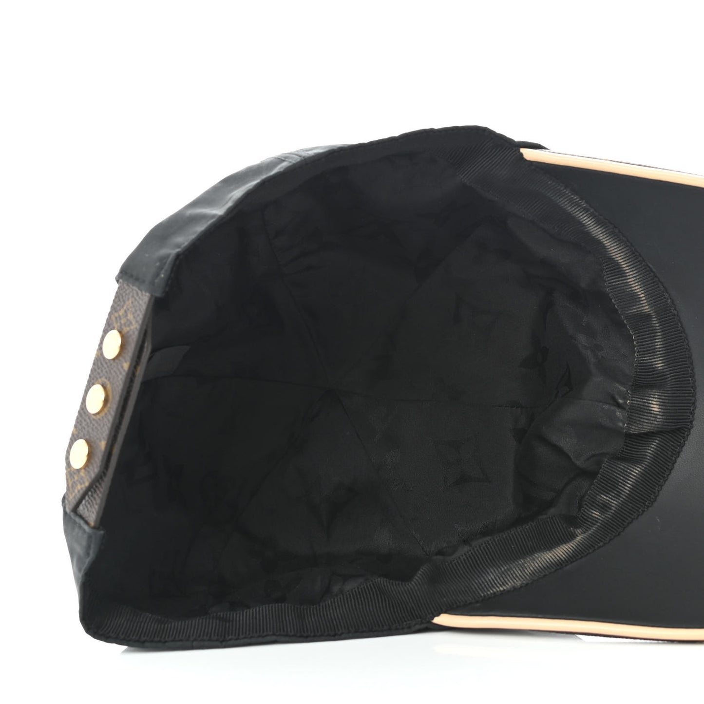 Polyester Silk Monogram LV Get Ready Cap M Black