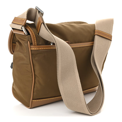 Prada Re-Nylon Nappa Triangle Medium Shoulder Bag Cocoa 3 of 9