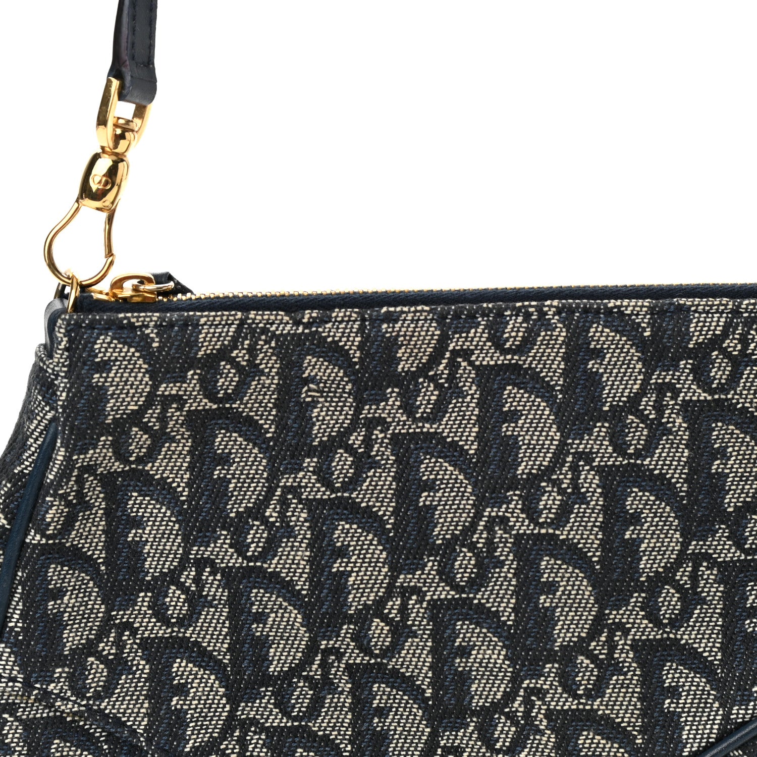 Christian Dior Monogram Mini Saddle Pochette Navy 8 of 10